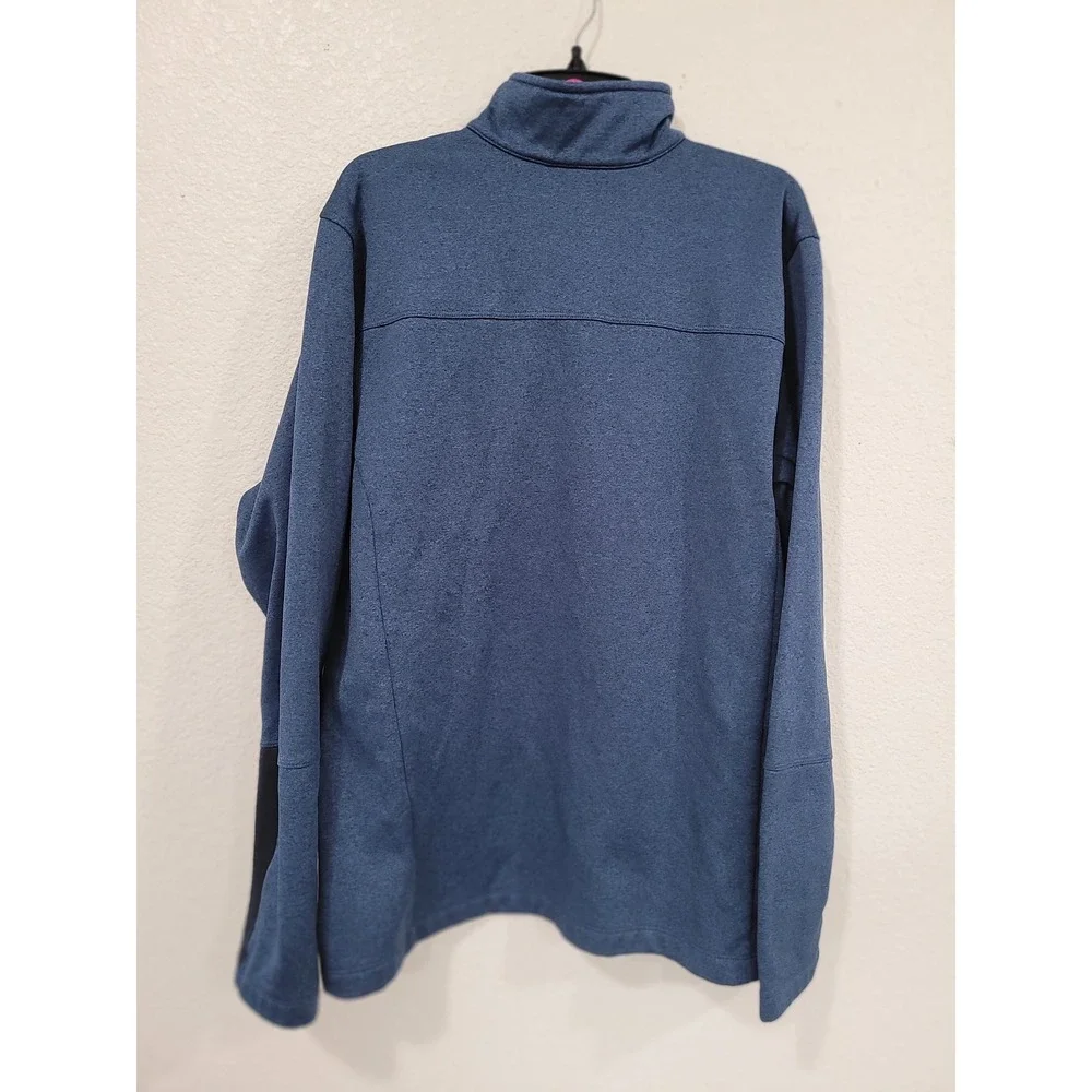 The North Face Mens Blue Quarter Zip Fleece Pullover Jacket Canyonland 12 L #23‎